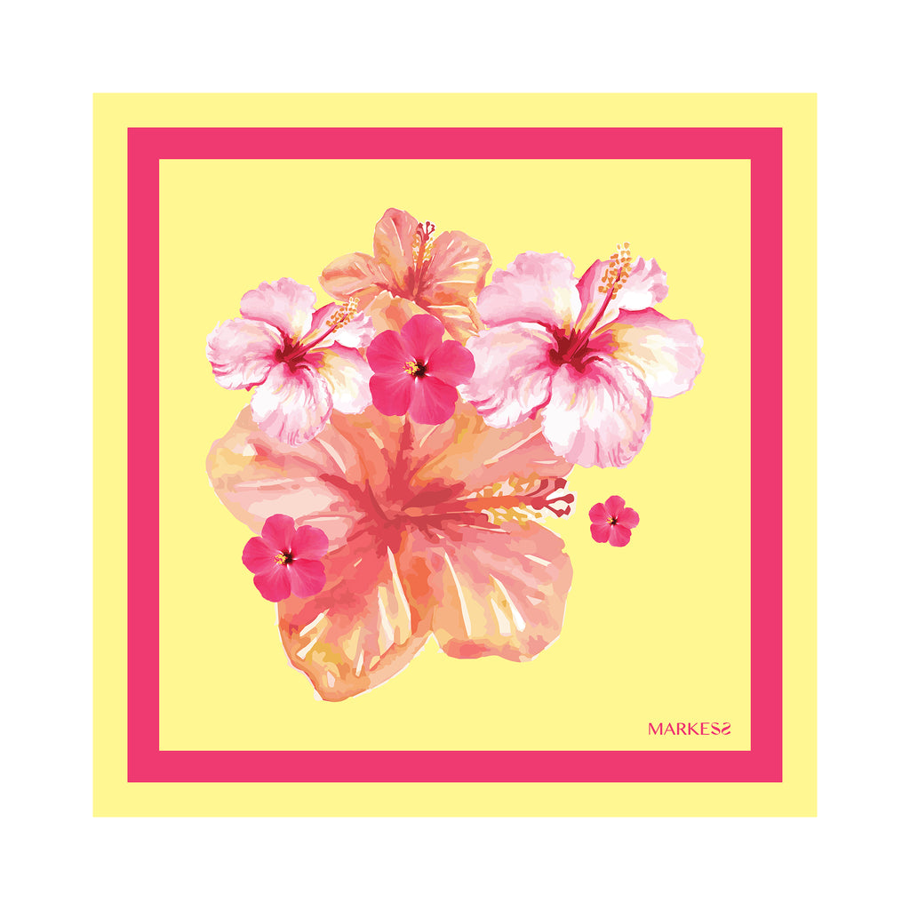 PINK HIBISCUS SCARF