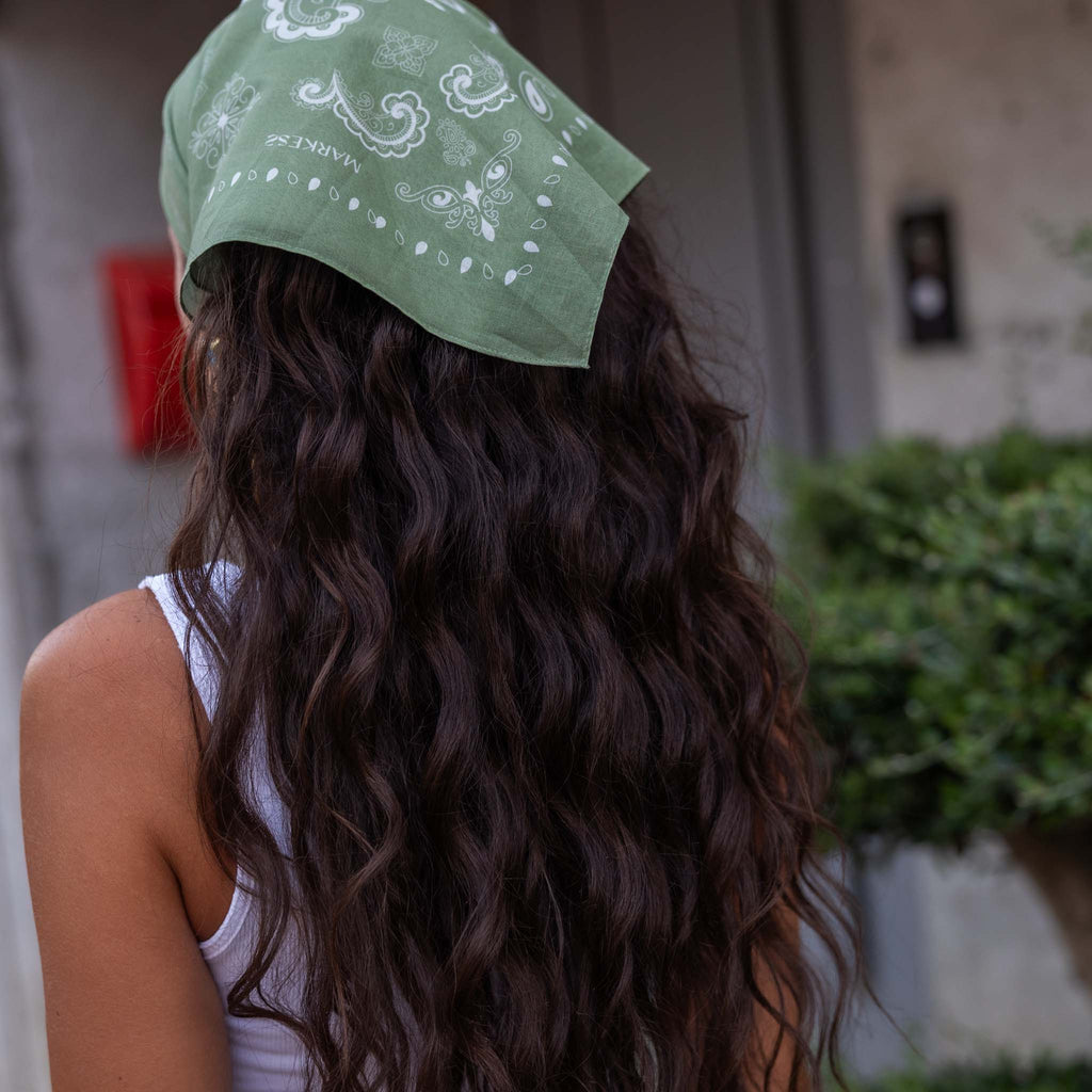 OLIVE PAISLEY Χακί Λαχούρι Μπαντάνα
