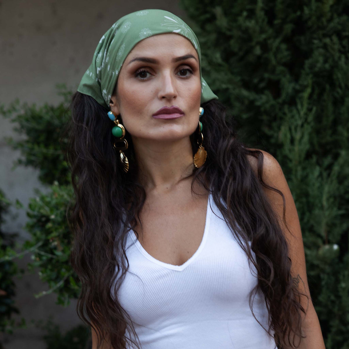 OLIVE PAISLEY Χακί Λαχούρι Μπαντάνα